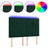 vidaXL S&auml;nggavel LED m&ouml;rkgr&ouml;n 144x5x118/128 cm sammet