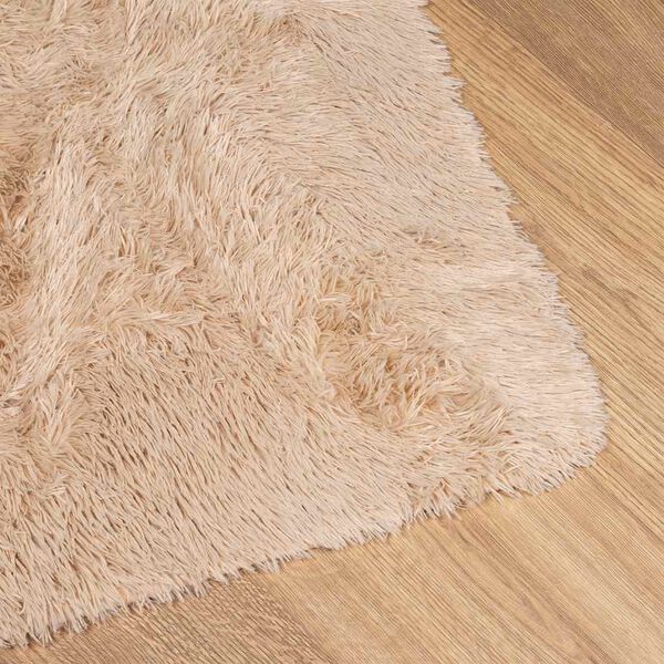 vidaXL Ryamatta med l&aring;ng lugg NAVARRA beige 120x120 cm polyester