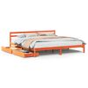 vidaXL S&auml;ngram utan madrass vaxbrun 180x200 cm massiv furu