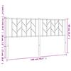 vidaXL Huvudgavel metall svart 160 cm