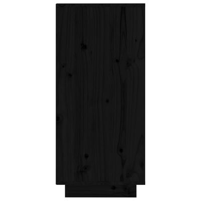 vidaXL Skänk svart 60x34x75 cm massiv furu