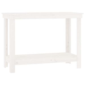 vidaXL Skob&auml;nk vit 110x50x80 cm massiv furu