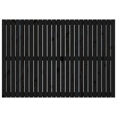 vidaXL Väggmonterad huvudgavel svart 159,5x3x110 cm massiv furu