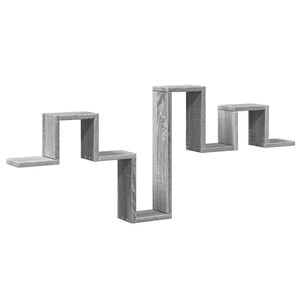 vidaXL V&auml;gghylla gr&aring; sonoma 104,5x10x43 cm konstruerat tr&auml;