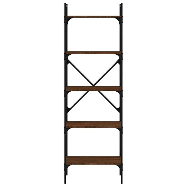 vidaXL Bokhylla 5 hyllplan brun ek 56x31,5x174 cm konstruerat tr&auml;