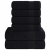 vidaXL 6-delat handduksset FROGN svart 360 gsm