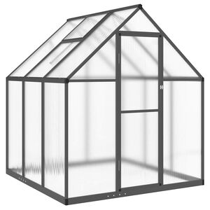 vidaXL V&auml;xthus med ram antracit 169x169x195 cm aluminium