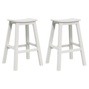vidaXL Barpall 2 st Vit 52 x 43 x 73,5 cm HDPE