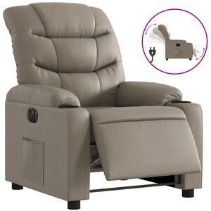 vidaXL Elektrisk reclinerf&aring;t&ouml;lj cappuccino konstl&auml;der