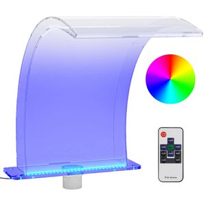 vidaXL Poolfont&auml;n med RGB LED akryl 50 cm