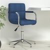 vidaXL Snurrbar kontorsstol blå tyg
