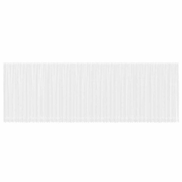 vidaXL Spetsgardin med gardiner Blommor Vit 200 x 1200 cm Polyester