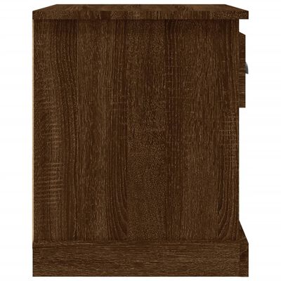 vidaXL Sängbord 2 st brun ek 39x39x47,5 cm konstruerat trä