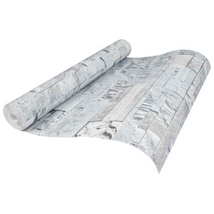 vidaXL 3D sten tapet Ljusgr&aring; 10 x 0,53 m Non-woven tyg