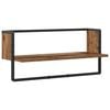 vidaXL V&auml;gg hylla V&auml;ggmonterat Gammalt tr&auml; 65 x 25 x 30 cm metall PB