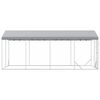 vidaXL Hundg&aring;rd med tak silver 3x6x2,5 m galvaniserat st&aring;l