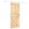 vidaXL Skjutd&ouml;rr 85 x 210 cm Massiv furutr&auml;d&ouml;rr (obehandlad)