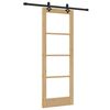 vidaXL Skjutdörr Naturfärg 73,5 x 198,5 cm Massivt tallträ och glas