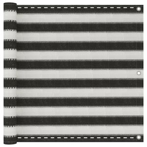 vidaXL Balkongsk&auml;rm HDPE 90x500 cm antracit och vit