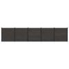 vidaXL St&auml;ngselpanel 5 pcs WPC och aluminium Svart
