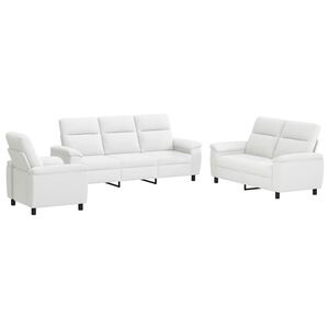vidaXL Soffset 3 st Vit Tyg