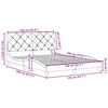 vidaXL Bed Frame with LED without Mattress Taupe 140x190 cm Fabric