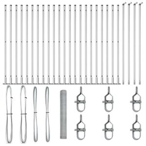 vidaXL St&auml;ngselstolpe Silver