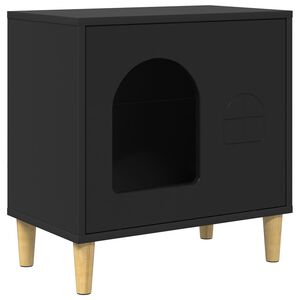 vidaXL Katt hus Svart 51 x 30 x 52 cm Konstruerat tr&auml;