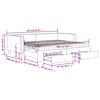 vidaXL Dagbädd utdragbar med lådor gräddvit 90x200 cm tyg
