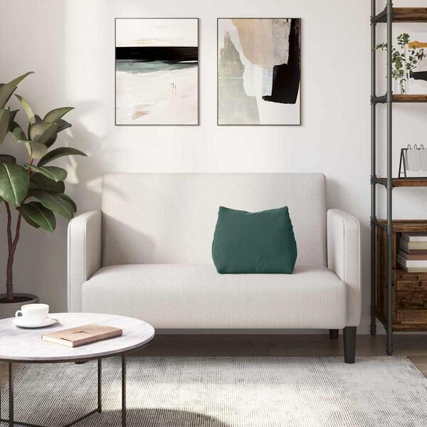 vidaXL Ryggkudde M&ouml;rkgr&ouml;n 45 x 20 x 35 cm Kordread tyg