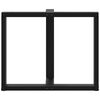 vidaXL Matbordsben T-formade 2 st svarta 100x35x(72-73) cm st&aring;l