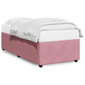 vidaXL S&auml;ngram rosa 90x190 cm sammet