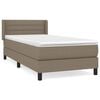 vidaXL Rams&auml;ng med madrass taupe 80x200 cm tyg