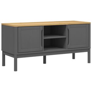 vidaXL Tv-bänk FLORO grå 114x43x55 cm massiv furu
