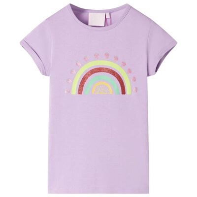 T-shirt för barn ljus lila 92