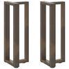 vidaXL Konsolbordsben T-formade 2 st svarta 25x28x(72-73) cm st&aring;l