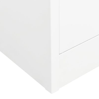 vidaXL Garderob vit 80x50x180 cm stål