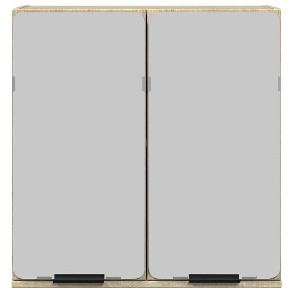 vidaXL Spegelskåp för badrum sonoma-ek 64,5x20x66,5 cm konstruerat trä