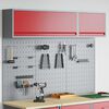 vidaXL Verktygssk&aring;p och pegboard-set 5 pcs R&ouml;d 150 x 25 x 115 cm St&aring;l