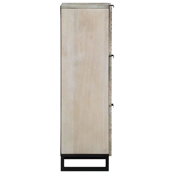 vidaXL Medielagringssk&aring;p och hyllor Vit och svart 40 x 33 x 110 cm