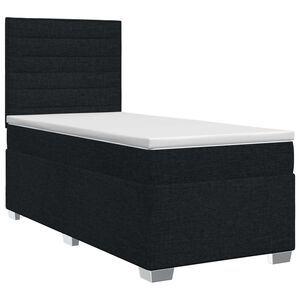 vidaXL Kontinentals&auml;ng med madrass Svart 80 x 200 cm Tyg