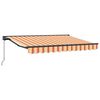 vidaXL Manuell Utdragbar Markis Gul, Orange och Vit 3,5 x 2 m