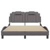 vidaXL Bed Frame "Viana" without Mattress Grey 120x200 cm Faux Leather