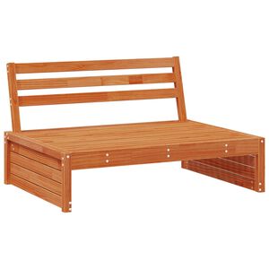 vidaXL Tr&auml;dg&aring;rd Mittensoffa Massiv furu VaxBrun 120 x 95 x 69 cm