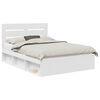 vidaXL S&auml;ngram med huvudgavel Vit 160 x 200 cm Massiv furu