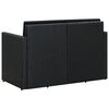 vidaXL Tr&auml;dg&aring;rdssoffa 2-sits med dynor konstrotting svart