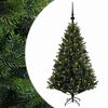 vidaXL Konstgjord julgran med kulor 120 cm 150 LED-lampor Varmvit