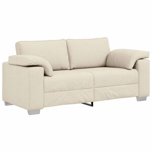 vidaXL 2-sits soffa Beige 180 cm Linnenblandad tyg