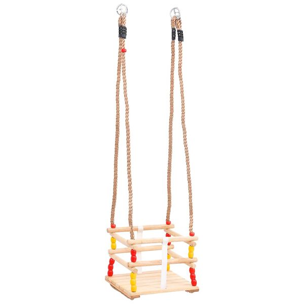 vidaXL Barngunga med s&auml;kerhetsb&auml;lte massiv furu