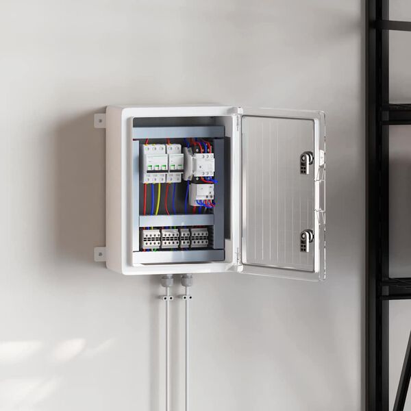 vidaXL Kontrollsk&aring;p Gr&aring; 30 x 19,5 x 40 cm ABS Plast